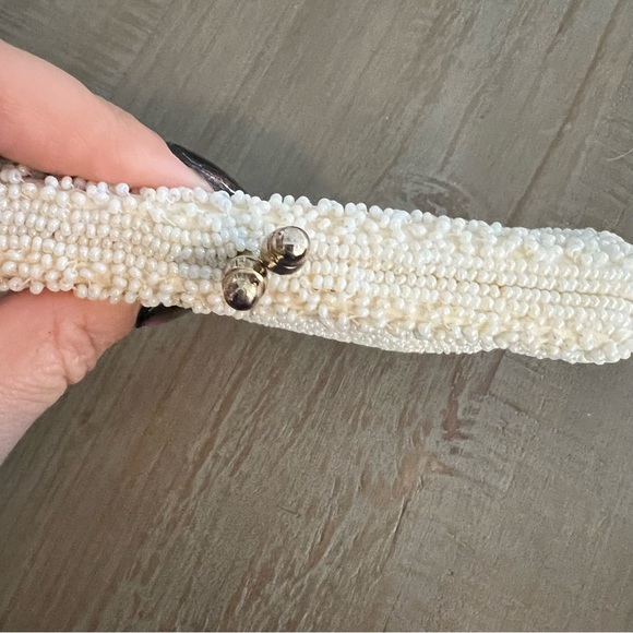 Vintage 1950s Richere Hand Made Floral Beaded Clutch. Hand Made in Japan - Picture 5 of 16